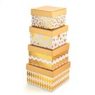 Conjunto de caixas de presente Nesting PAPER FAIR Christmas com tampa, 4 unidades