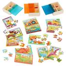 Conjunto de caixas de quebra-cabeça B. pacote de brinquedos e quebra-cabeças, pacote com 3 crianças a partir de 3 anos