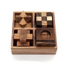 Conjunto de Caixas de Quebra-Cabeça BSIRI HB3F Wood - 4 Jogos