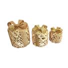 Conjunto de caixas decorativas de natal flocadas - led