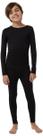 Conjunto de calças Baselayer Top 32 graus para crianças, preto, tamanho M