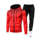 Conjunto De Calças E Suéter De Fleece Masculino Para Outono E Inverno, Estilo Casual Com Zíper E Conjunto De Calças E Suéter De Fleece Masculino Para Outono E Inverno, Estilo Casual Com Zíper E