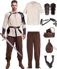 Conjunto de calças masculinas Costume Vanderdyken Renaissance Pirate