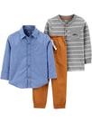Conjunto de calças Playwear de 3 peças Simple Joys By Carter's Baby Boy Conjunto de calças Playwear de 3 peças Simple Joys By Carter's Baby Boy