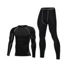 Conjunto De Calças Térmicas De Compressão Para O Inverno Masculino, Roupa De Fitness Quente Conjunto De Calças Térmicas De Compressão Para O Inverno Masculino, Roupa De Fitness Quente