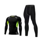 Conjunto De Calças Térmicas De Compressão Para O Inverno Masculino, Roupa De Fitness Quente Conjunto De Calças Térmicas De Compressão Para O Inverno Masculino, Roupa De Fitness Quente