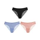 Conjunto De Calcinhas De Renda Femininas, 3 Peças, Lingerie De Cetim De Seda Macia, Calcinhas Sexy