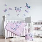 Conjunto de Cama de Berço MY LITTLE ZONE Butterfly para Meninas - 5 Peças