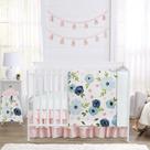 Conjunto de Cama de Berço Sweet Jojo Designs - Estampa Floral em Aquarela (4 Peças)
