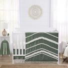 Conjunto de Cama de Berço Sweet Jojo Designs - Verde Escuro Boho Chic
