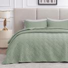 Conjunto de cama de edredão Love's cabin California King Size Sage