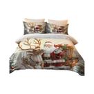Conjunto De Cama De Natal Com Estampa Do Papai Noel, 3 Peças, Capa De Edredom Macia E Sem Núcleo, Conjunto De Cama De Natal Com Estampa Do Papai Noel, 3 Peças, Capa De Edredom Macia E Sem Núcleo,