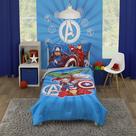 Conjunto de cama infantil Disney Marvel Avengers Team 4 peças