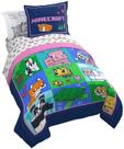 Conjunto de cama Jay Franco Minecraft Animal Patch Twin com edredom