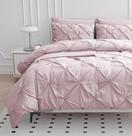 Conjunto de cama LANE LINEN, tamanho completo, 7 peças, edredom Pintuck, sépia