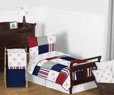 Conjunto de Cama Sweet Jojo Designs Baseball Patch - Vermelho, Azul e Cinza