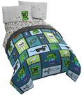Conjunto de cama Twin Size Jay Franco Minecraft Chibi College 4 peças