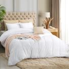 Conjunto de cama Utopia King 264x229 cm de microfibra macia branca