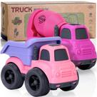 Conjunto de caminhão de brinquedo UOYLEYVN Dump Truck & Mixer Cement, menina de 1 a 3 anos Conjunto de caminhão de brinquedo UOYLEYVN Dump Truck & Mixer Cement, menina de 1 a 3 anos