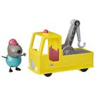 Conjunto de caminhão de reboque Peppa Pig Granddad Dog para veículos de construção