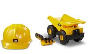 Conjunto de caminhões basculantes CAT Toy de construção com capacete para crianças a partir de 3 anos