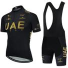 Conjunto de Camisa de Ciclismo Emirados Árabes Unidos 2024 - Manga Curta para Equipe MTB Masculina