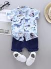 Conjunto De Camisa E Shorts Com Estampa De Dinossauro Para Bebês E Crianças, Verão, Estampa