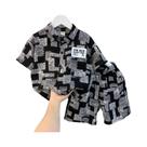 Conjunto De Camisa E Shorts De Seda Para Crianças Estilo Casual De Rua 2 Peças