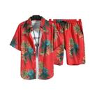 Conjunto de Camisa e Shorts Havaianos Masculinos - Secagem Rápida - Ideal para Praia Conjunto de Camisa e Shorts Havaianos Masculinos - Secagem Rápida - Ideal para Praia