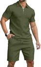 Conjunto de camisa polo e shorts KUYIGO para roupas masculinas de verão