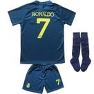 Conjunto de camisas de futebol LeenBD Ronaldo No 7 Nassr Riyadh Al Kids