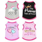 Conjunto de camisas para cães de 4 peças Soft Cute Patterns XS
