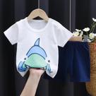 Conjunto De Camiseta De Manga Curta Com Estampa De Desenho Animado E Calções Para Meninos Moda Conjunto De Camiseta De Manga Curta Com Estampa De Desenho Animado E Calções Para Meninos Moda