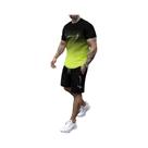 Conjunto De Camiseta De Manga Curta Impressa Em 3D Para O Verão Masculino, Roupas Casuais
