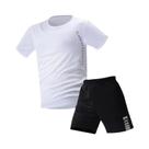 Conjunto De Camiseta E Shorts De Fitness Masculino plus Size De Secagem Rápida Com Mangas Curtas