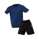 Conjunto De Camiseta E Shorts De Fitness Masculino plus Size De Secagem Rápida Com Mangas Curtas