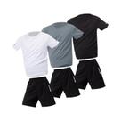 Conjunto De Camiseta E Shorts De Fitness Masculino plus Size De Secagem Rápida Com Mangas Curtas