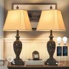 Conjunto de candeeiros de mesa AIDENOEY 75cm Black Gold USB Dual Light