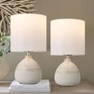 Conjunto de candeeiros de mesa de cerâmica Lamp BrightWe, 35 cm, pacote rústico com 2 unidades