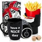Conjunto de Canecas de Café Engraçadas RIYA White Elephant - Presente Criativo Conjunto de Canecas de Café Engraçadas RIYA White Elephant - Presente Criativo