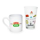 Conjunto de canecas de vidro e cerâmica Silver Buffalo Friends 400mL Conjunto de canecas de vidro e cerâmica Silver Buffalo Friends 400mL