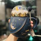 Conjunto De Canecas Espaciais De Astronauta Com Colher, Copo De Cerâmica Para Casal, Presente Para