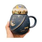 Conjunto De Canecas Espaciais De Astronauta Com Colher, Copo De Cerâmica Para Casal, Presente Para Conjunto De Canecas Espaciais De Astronauta Com Colher, Copo De Cerâmica Para Casal, Presente Para