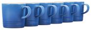 Conjunto de canecas Le Creuset London Marseille 350 ml de grés 6 peças Conjunto de canecas Le Creuset London Marseille 350 ml de grés 6 peças