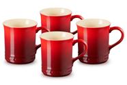 Conjunto de canecas Le Creuset Stoneware 400mL Cerise (conjunto de 4)