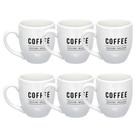 Conjunto De Canecas Porcelana Branca Manhattan Para Café - 6 Unidades Conjunto De Canecas Porcelana Branca Manhattan Para Café - 6 Unidades