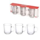 Conjunto de Canecas Ruby em Vidro com 3 Peças 210ml - Hauskraft