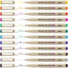 Conjunto de canetas Attom Tech Art 05 Micro Needle Tip 12 cores