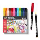 Conjunto de canetas com pincel de aquarela SAKURA Koi Coloring, pacote com 12