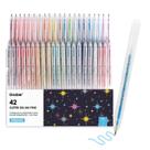 Conjunto de canetas de gel Grabie 42 cores Rollerball 1.0mm Glitter